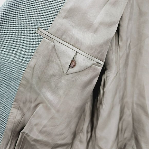Ralph Lauren LRL Jacket Blazer Sport Coat 50L Tan Brown Grey Microplaid Designer - Picture 12 of 14